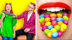 چالش خنده دار یواشکی غذ...