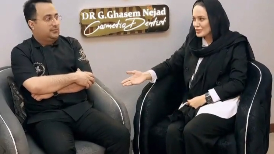 لمینت دندان مریم قجر (آنجلینا جولی ایران) دندانپزشکی زیبایی دکتر قاسم نژاد
