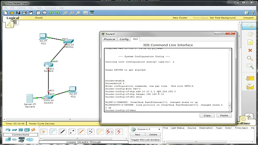 packet tracer dhcp