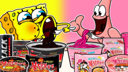 چالش غذایی باب اسفنجی و پاتریک...