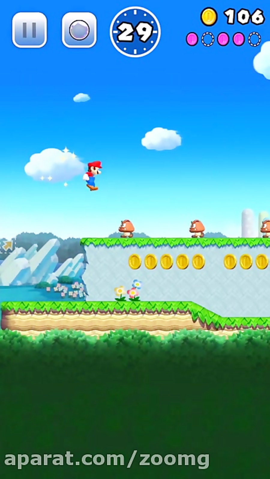 تریلر گیم پلی Super Mario Run - زومجی
