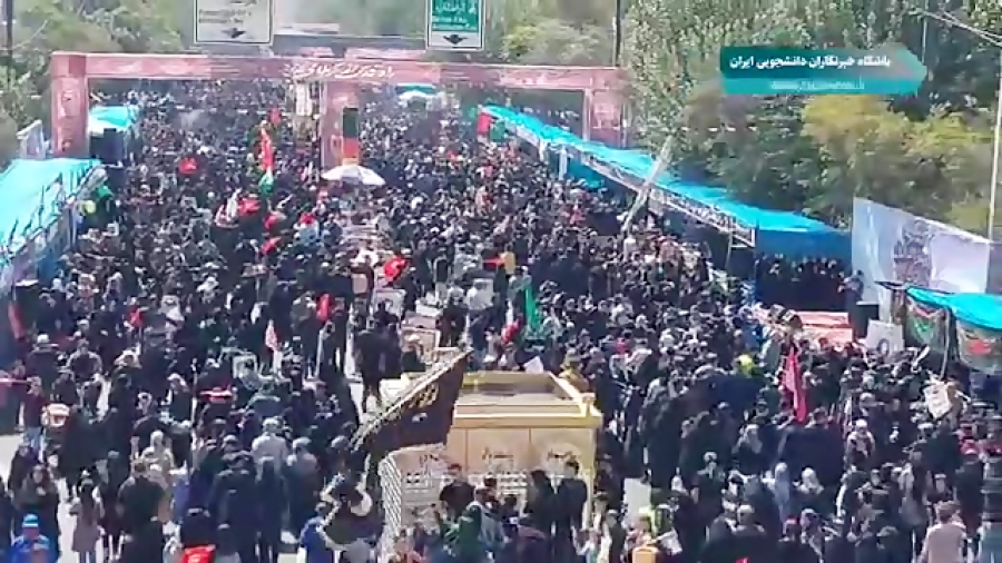 خیل عظیم مردم در مراسم پیاده روی جاماندگان اربعین حسینی
