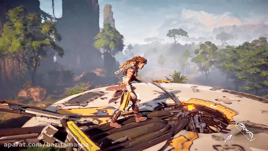 گیم پلی بازی Horizon Zero Dawn در ps4 pro