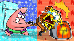 چالش غذایی باب اسفنجی و پاتریک...