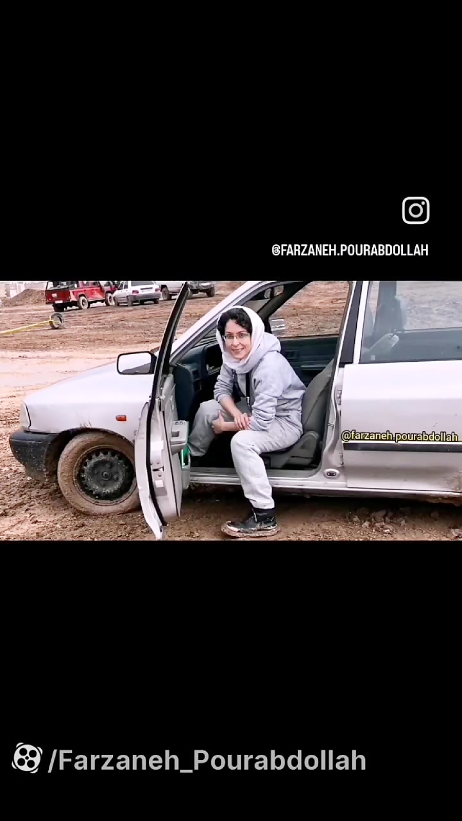 حرکت نمایشی با پراید در گِل (تیمور)