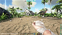 گیم پلی خودم از Ark Survival Evolved شکار ابتدایی 3