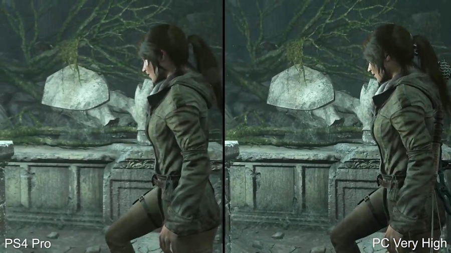 مقایسه گرافیک بازی Rise of the Tomb Raider PS4Pro vs PC