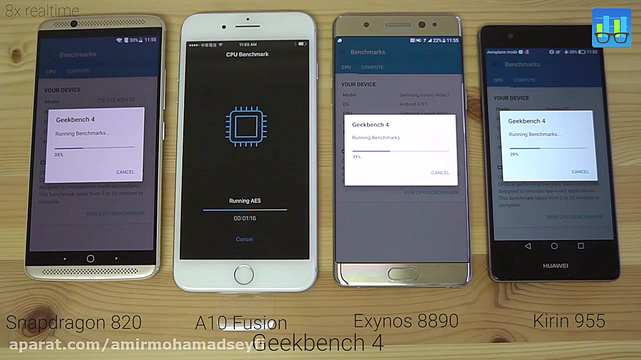 iPhone 7 vs Note 7 vs Huawei P9 vs Axon 7_Benchmarks Patch Clamp Voltage Measurement