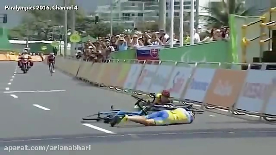 لحظه مرگ تکان دهنده بهمن گلبارنژاد در پارالمپیک ریو زمان29ثانیه