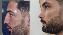 قبل و بعد عمل بینی مردانه - دکتر لیلا شریفی
