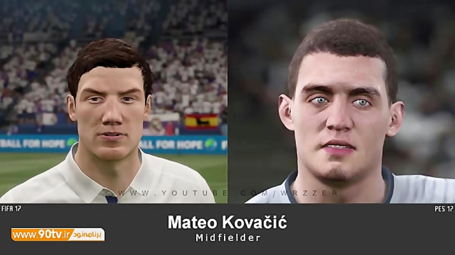 مقایسه چهره بازیکنان در بازی FIFA 17 و PES 17