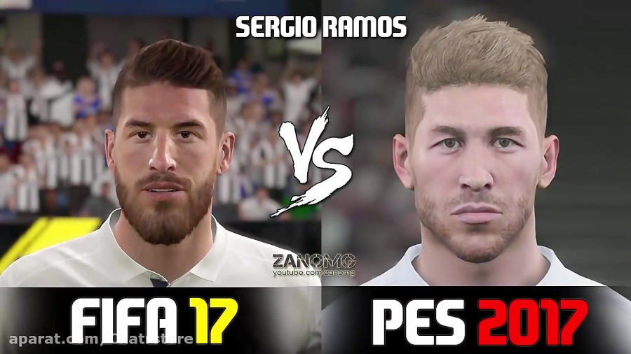 چهره ها در FIFA 17 vs PES 2017