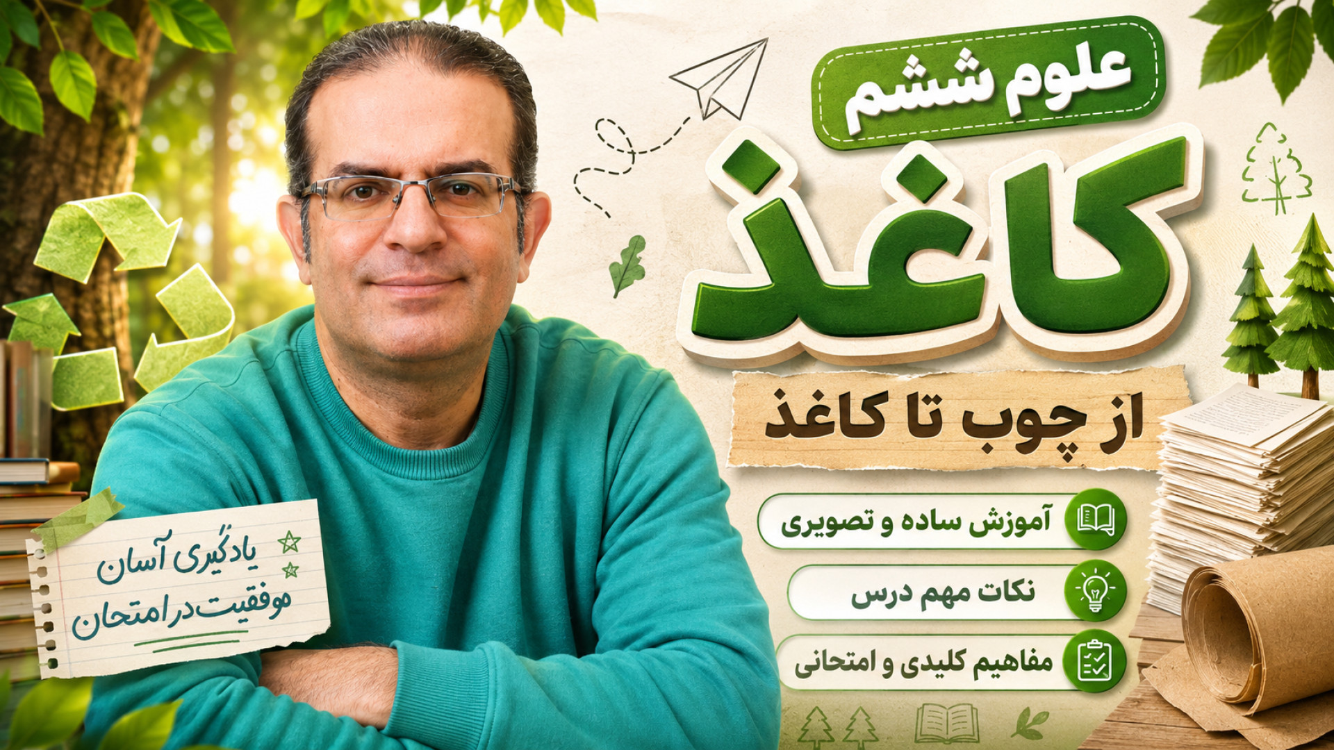 علوم ششم کاغذ استاد محزون
