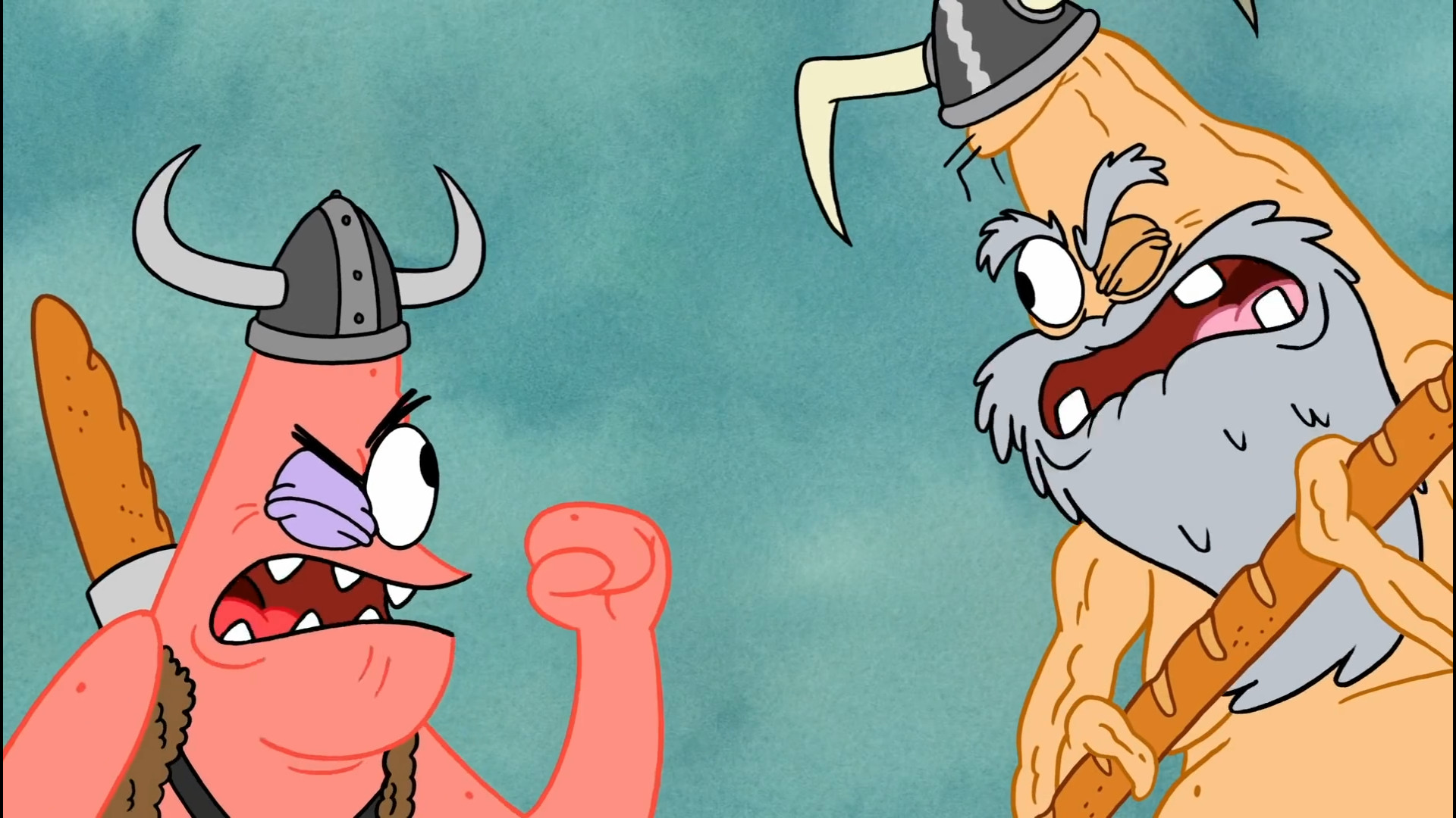 دعوای وایکینگی پاتریک و پیرمرد...