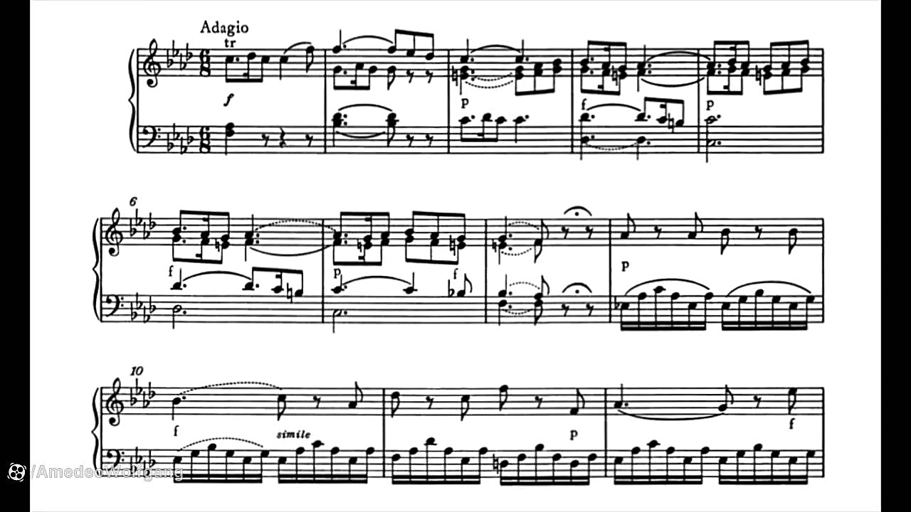 Mozart Piano Sonata No 2 F major موتزارت پیانو سونات شماره 2 در فا ماژور برداشتن خال گوشتی