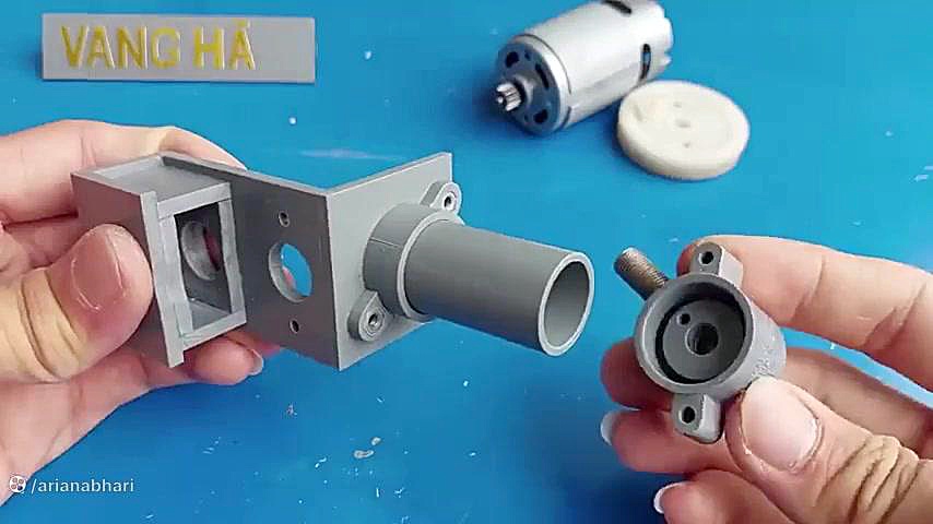 آموزش ساختن کمپرسور هوا و پمپ باد از جنس PVC
