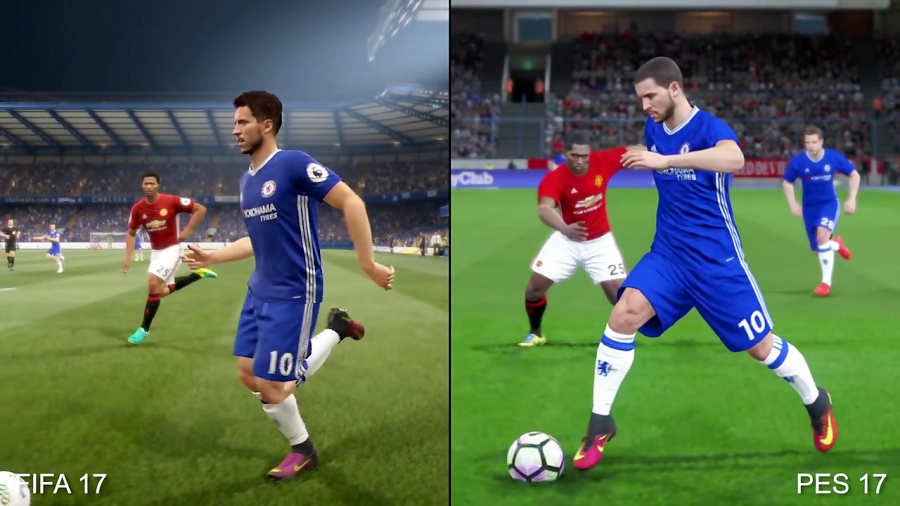 مقایسه گرافیک بازی FIFA 17 vs Pro Evolution Soccer 2017