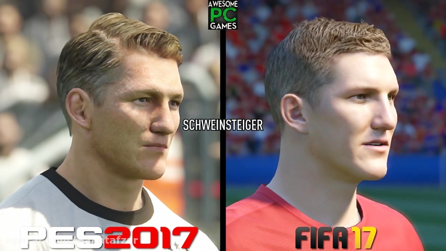 مقایسه چهره بازیکنان در FIFA 17 و PES 2017