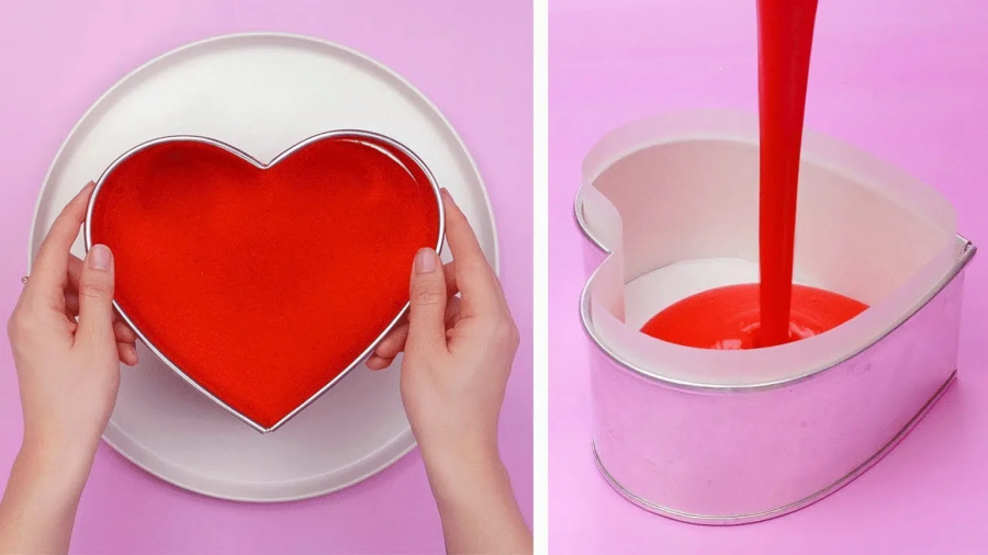 آموزش تزیین کیک قلب - کیک و شیرینی - آشپزی کیک خانگی