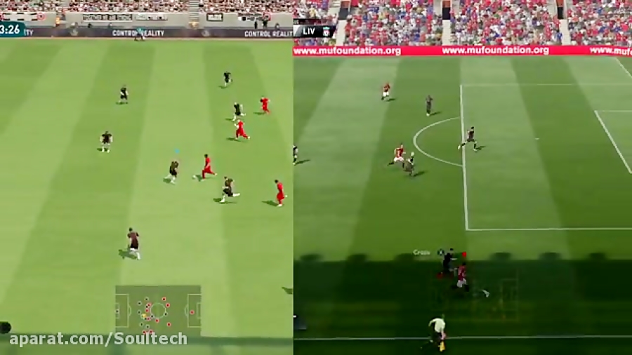 مقایسه ی گرافیک PES 2017 یا FIFA 17