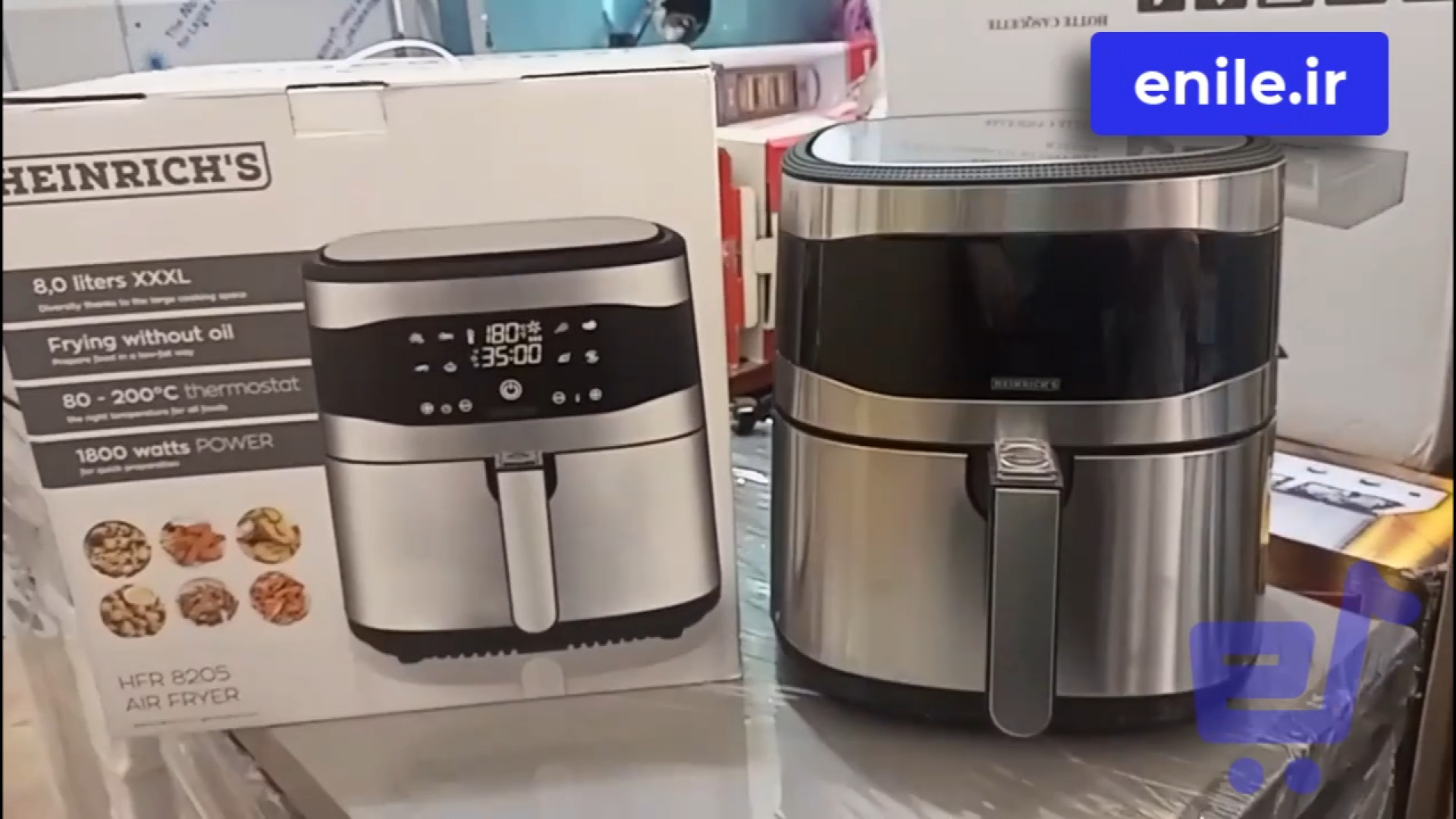 معرفی سرخ کن بدون روغن یا هواپز 8 لیتری هنریچ مدل HFR-8205 زمان74ثانیه