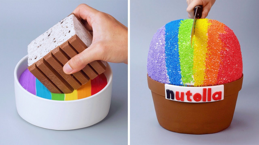 کیک و دسر نوتلایی - آموزش کیک فانتزی خانگی - شیرینی پزی