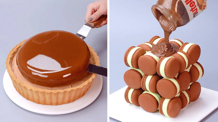 دسر فانتزی شکلاتی | آموزش تزیین کیک شگفت انگیز