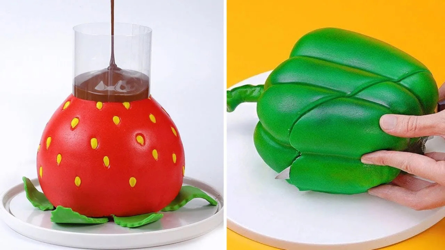 کیک میوه ای فوندانتی | ایده های تزیین کیک