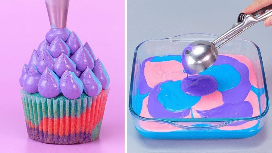 آموزش تزیین کیک خلاقانه کهکشانی / کیک شکلاتی فانتزی