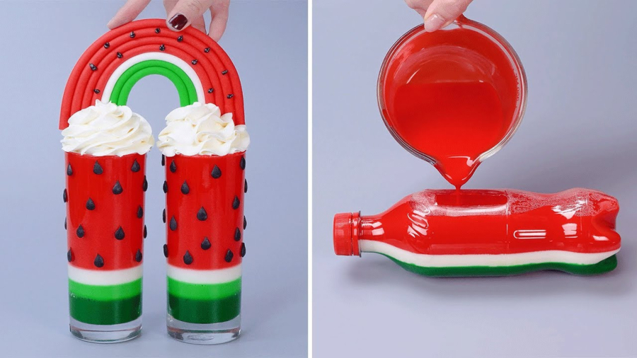 ایده های کیک هندوانه ای فانتزی | تزئین کیک شکلاتی بسیار خوشمزه