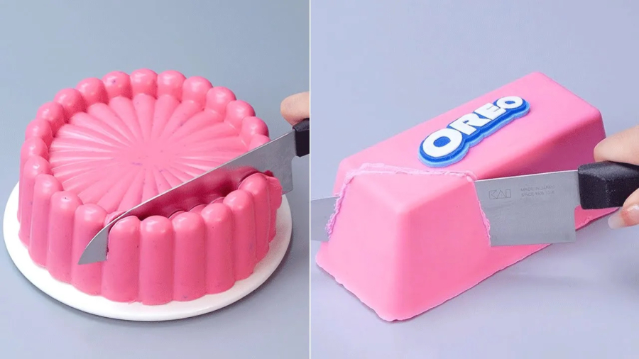 آموزش کیک شکلاتی صورتی OREO