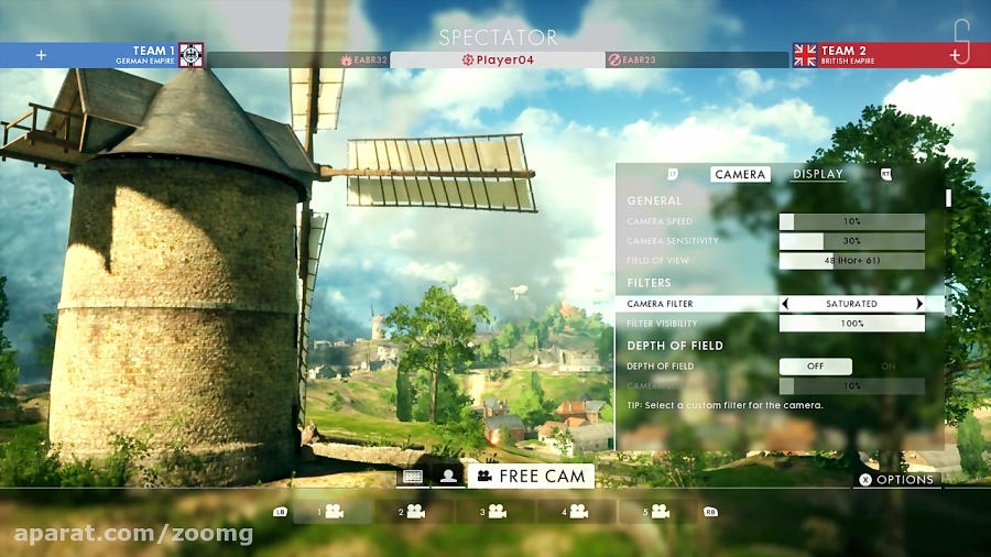 امکانات حالت Spectator در بازی Battlefield 1 - زومجی