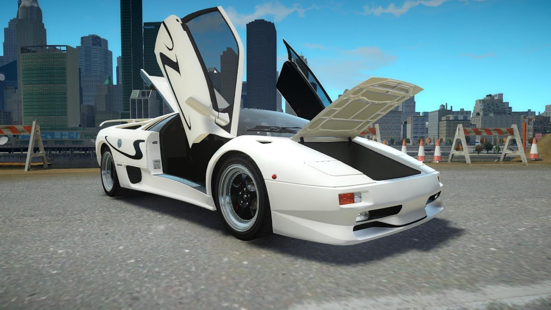 تست تصادف Lamborghini Diablo SV 1997 در GTA IV HiChIP