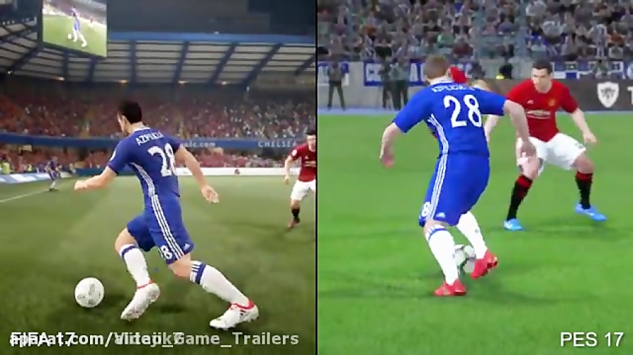 مقایسه کامل PES 17 و FIFA 17 گیم پلی