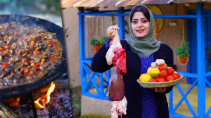 پخت جغوربغور لذیذ روی ساج و آت...