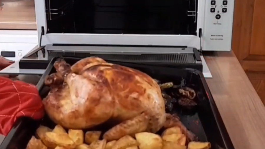 طرز پخت مرغ با آون توستر