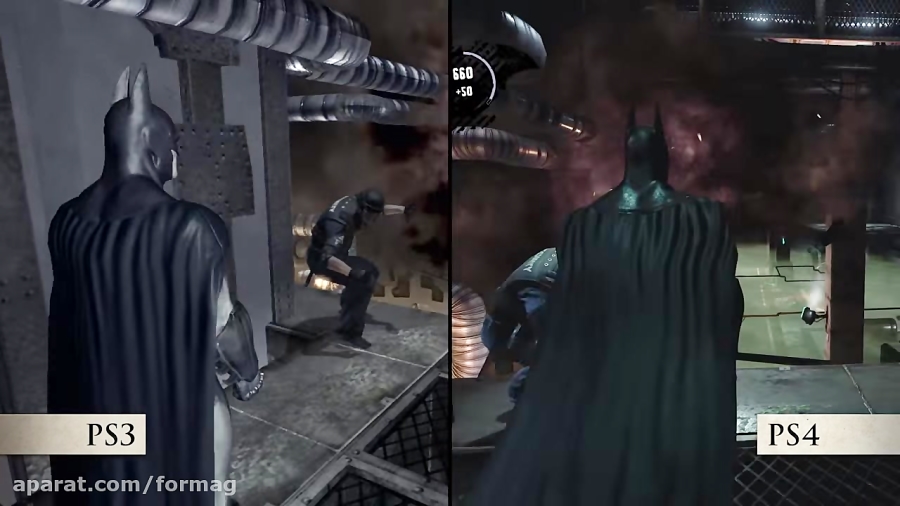 تریلر مقایسه گرافیک بازی Batman: Return to Arkham