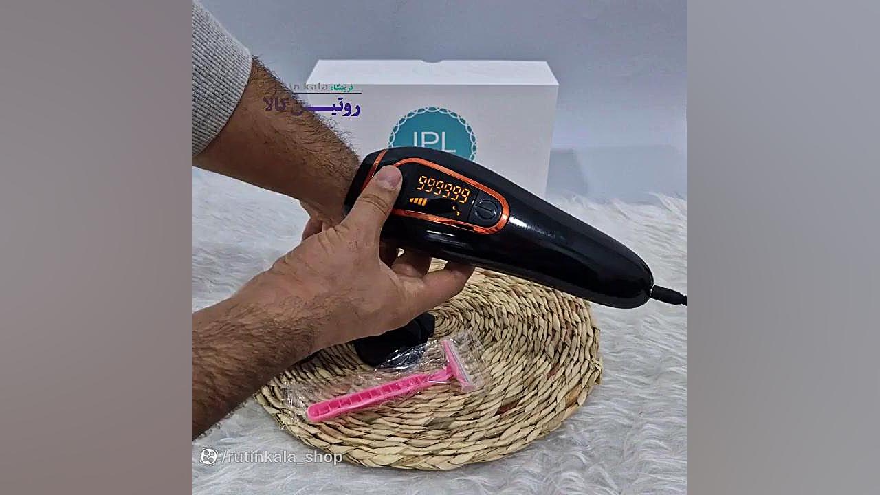 دستگاه لیزر خانگی حذف موهای زائد صورت و بدن1میلیون شات برندIPL تزریق ژل