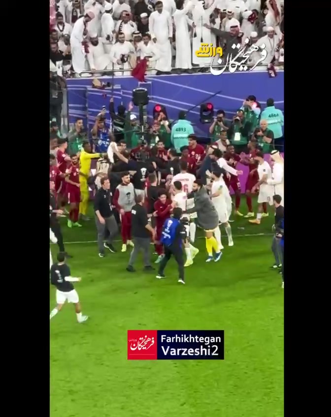ویدیو کامل دعوای بازیکنان ایرانی و قطر / دلیل درگیری چه بود؟ زمان156ثانیه
