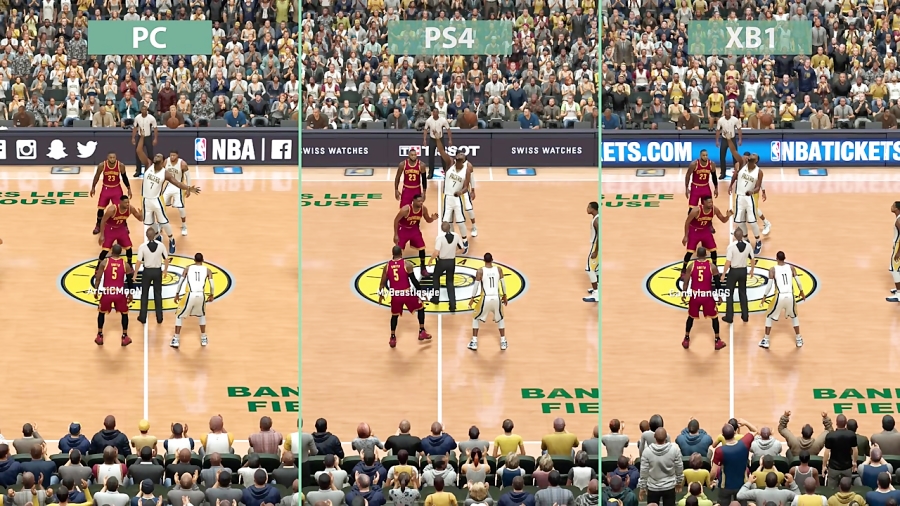 مقایسه گرافیک بازی NBA 2K17 - PC vs PS4 vs XO