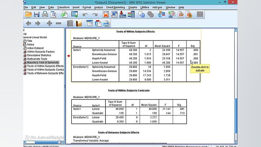 روش تکرار سنجش در نرم افزار SPSS اس پی اس اس دکتر مهدی اشرفی بافقی
