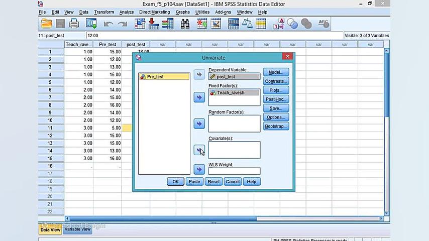 اموزش تحلیل کواریانس در نرم افزار اس پی اس اس SPSS دکتر مهدی اشرفی بافقی