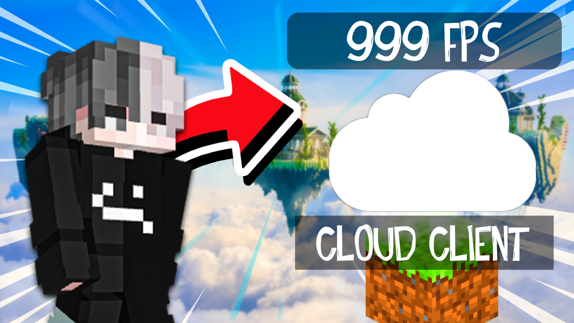 معرفی خفن ترین کلاینت رایگان برای ماینکرفت و بدوارز | Cloud Client FPS Boost ️ زمان564ثانیه