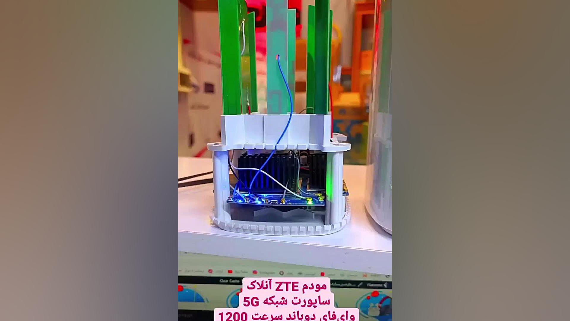 بررسی پنل داخلی مودم سیم کاتری ZLT X21 4G/5G زمان59ثانیه