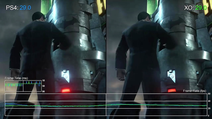 مقایسه فریم ریت بازی Batman Arkham City PS4 vs XO