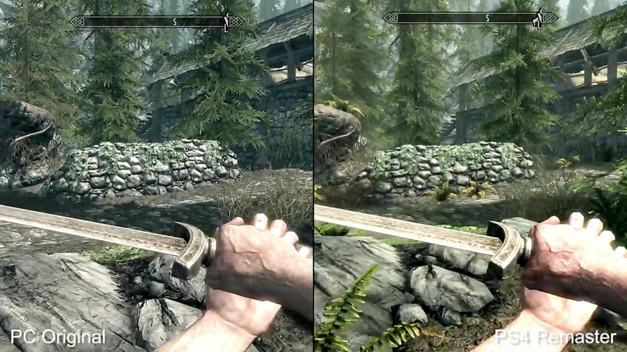 مقایسه گرافیک بازی Skyrim - PC vs PS4