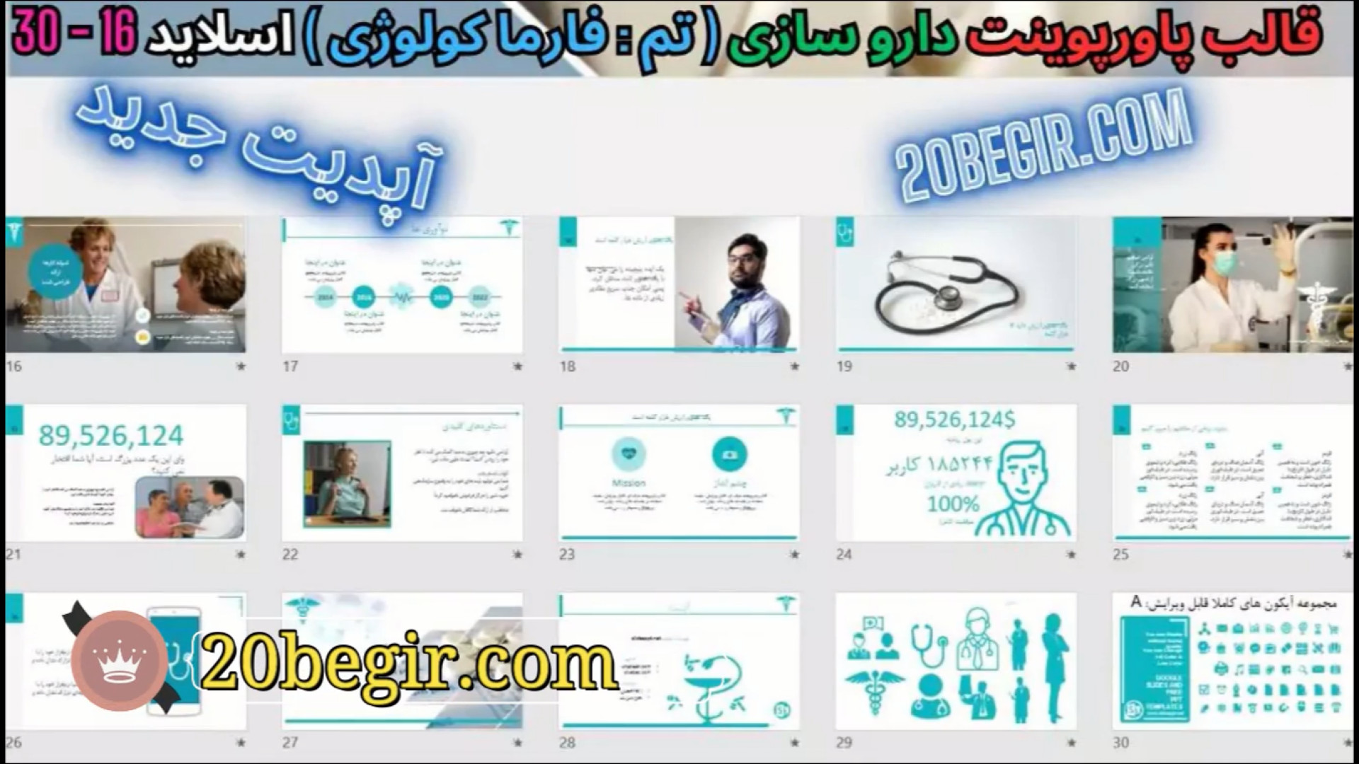 قالب پاورپوینت داروسازی - فارماکولوژی لیزر صورت
