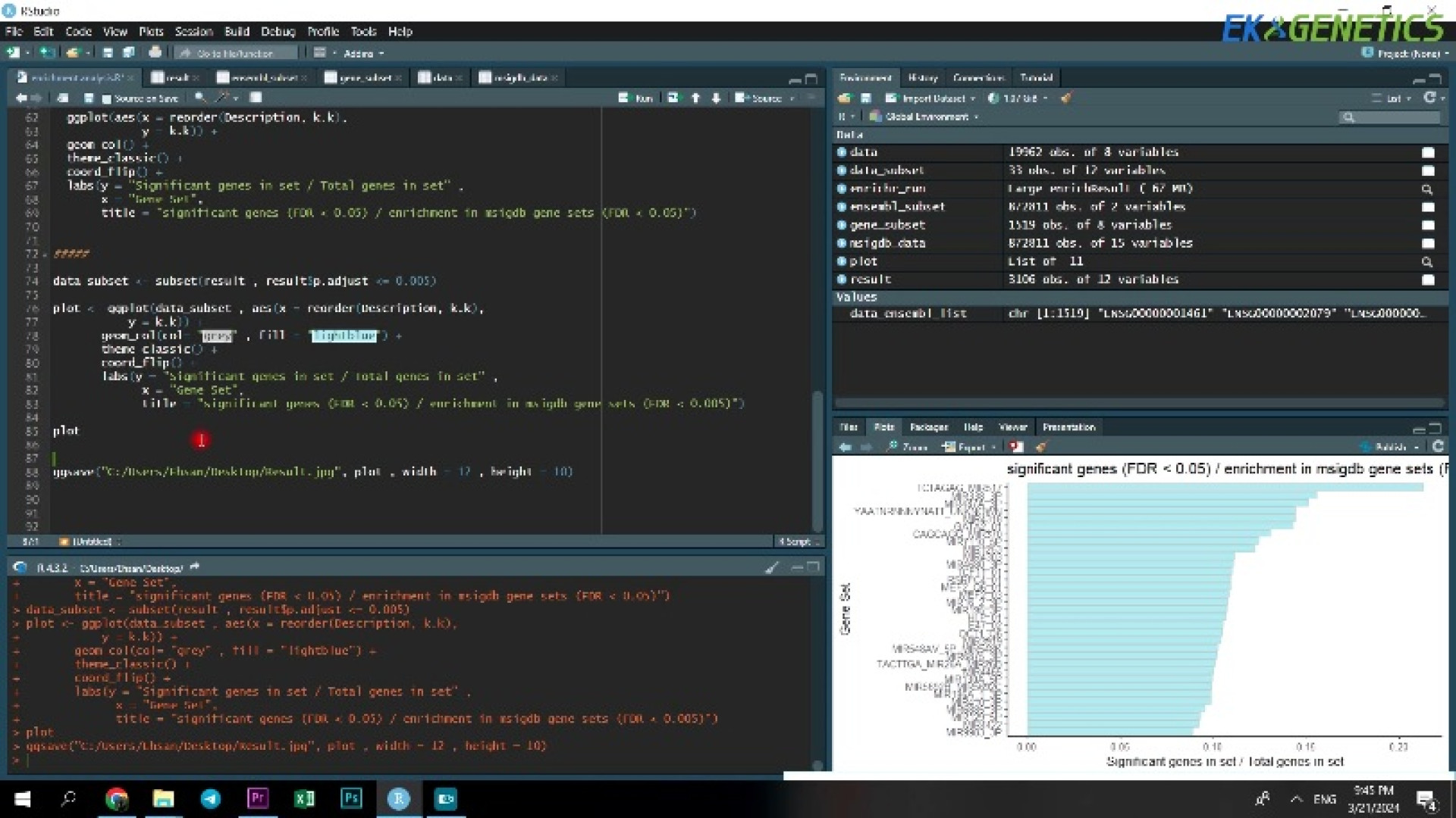 بیوانفورماتیک - Enrichment Analysis توسط ClusterProfiler در R - جلسه 3 ولاگر