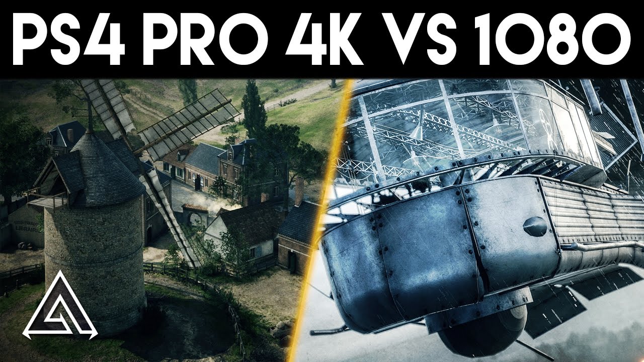 :: Battlefield 1 PS4 Pro 4k vs 1080p Gameplay ::