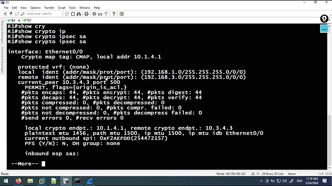 قسمت یازدهم : معرفی IPSEC Cryptomap بخش سوم زمان442ثانیه